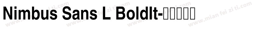 Nimbus Sans L BoldIt字体转换